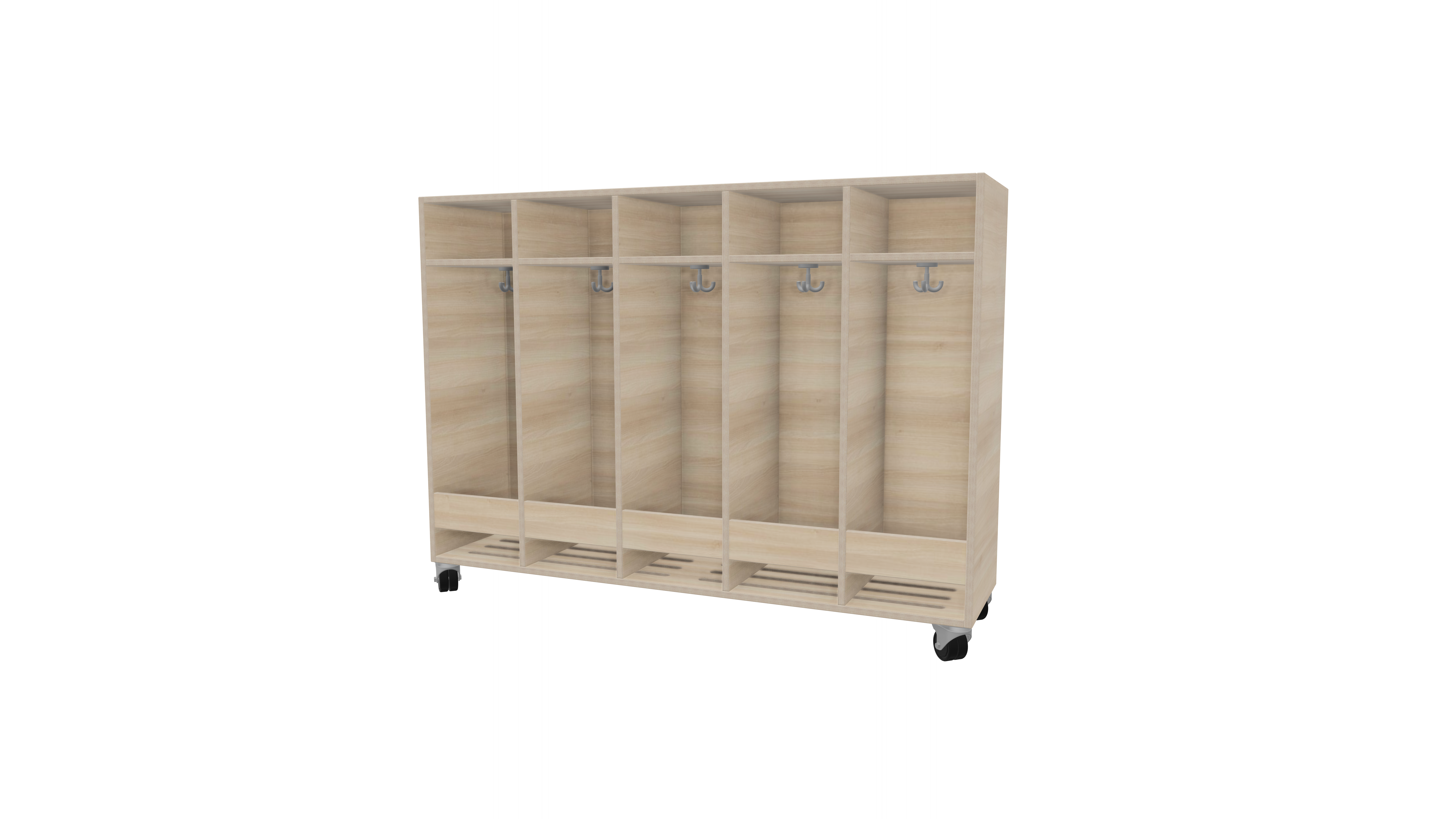 Verrijdbare garderobe 5-vaks | 28 cm Verrijdbare garderobe 5-vaks | 28 cm