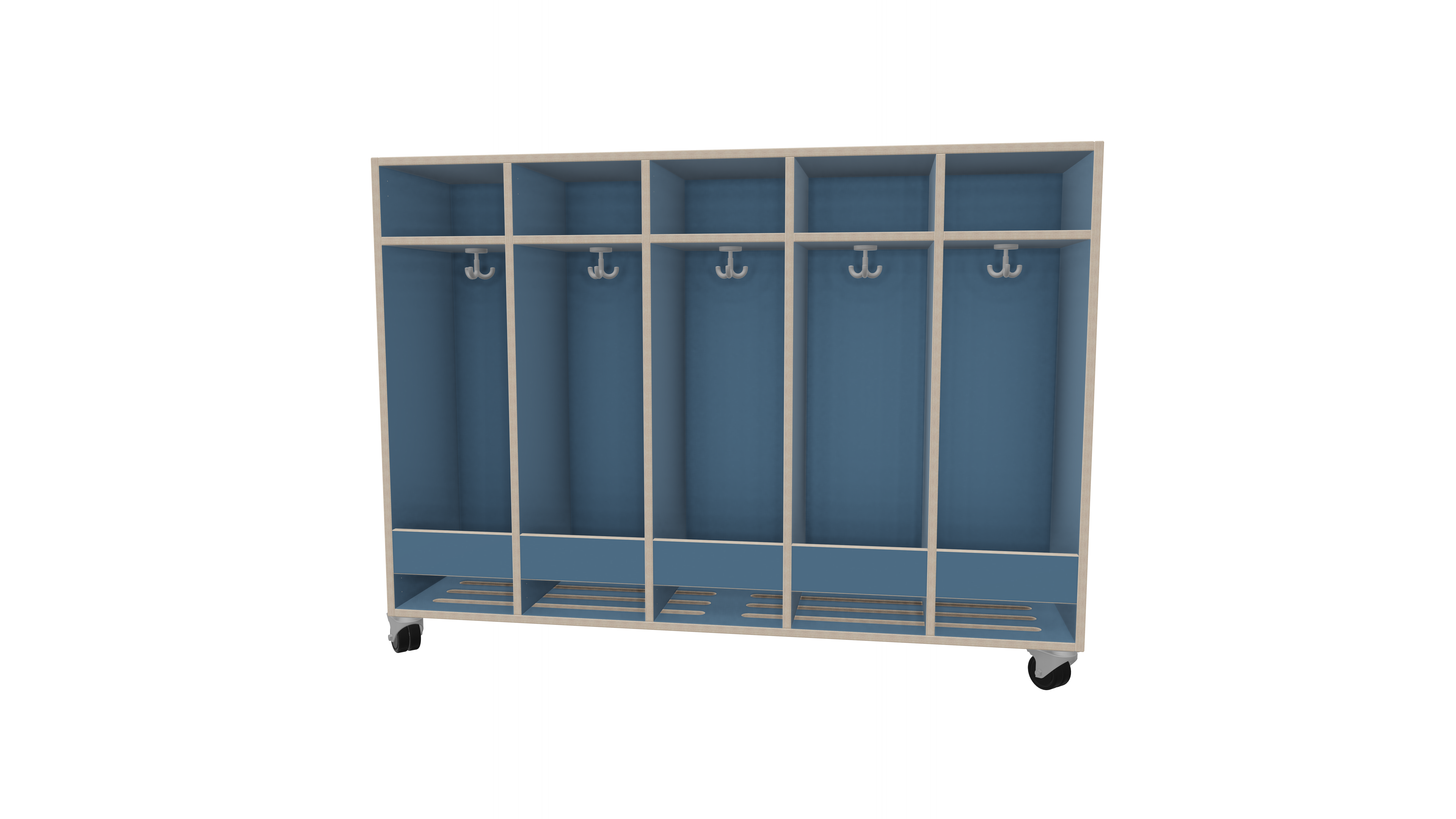 Verrijdbare garderobe 5-vaks | 28 cm Verrijdbare garderobe 5-vaks | 28 cm