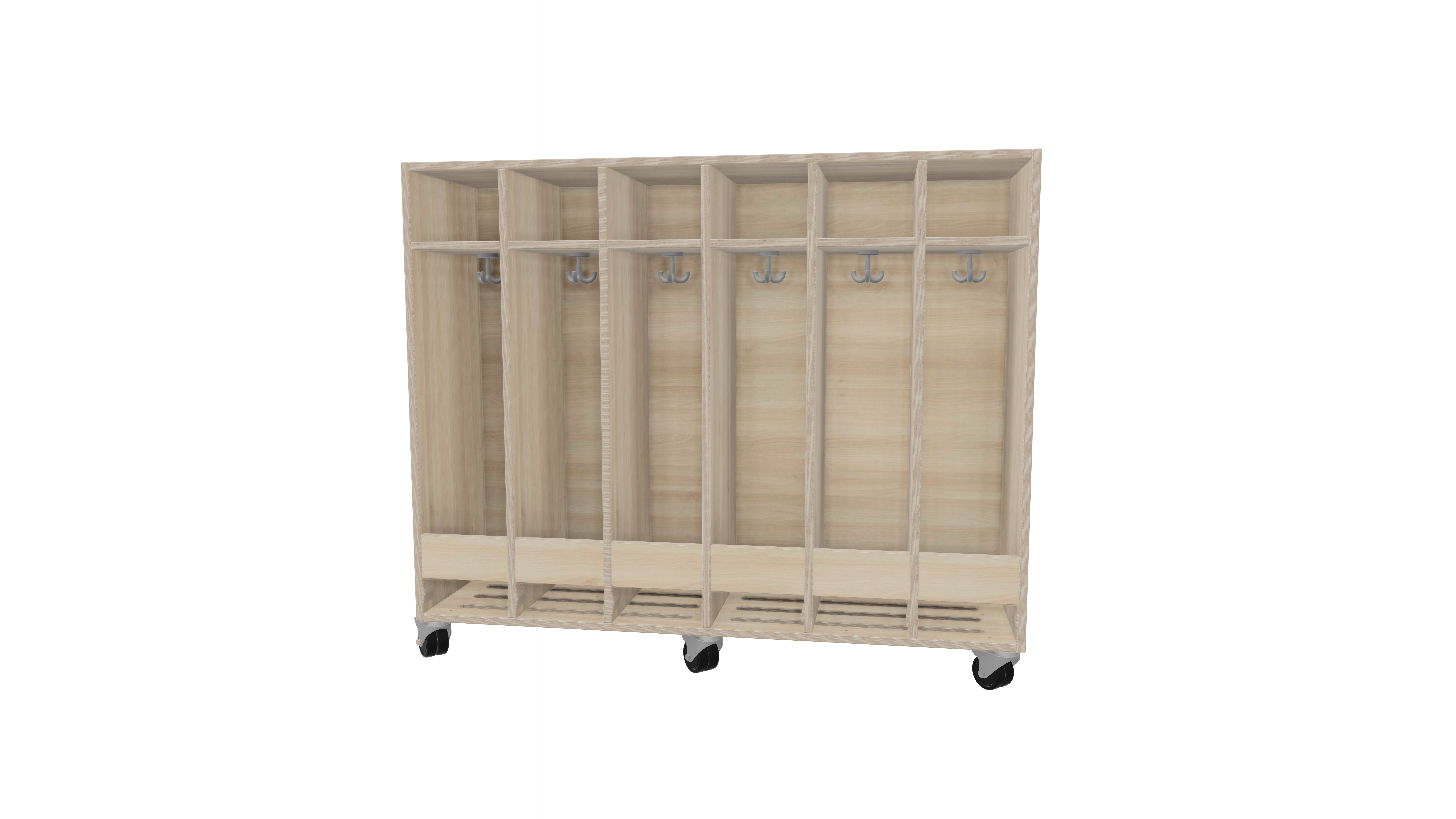 Verrijdbare garderobe 6-vaks | 20cm Verrijdbare garderobe 6-vaks | 20cm