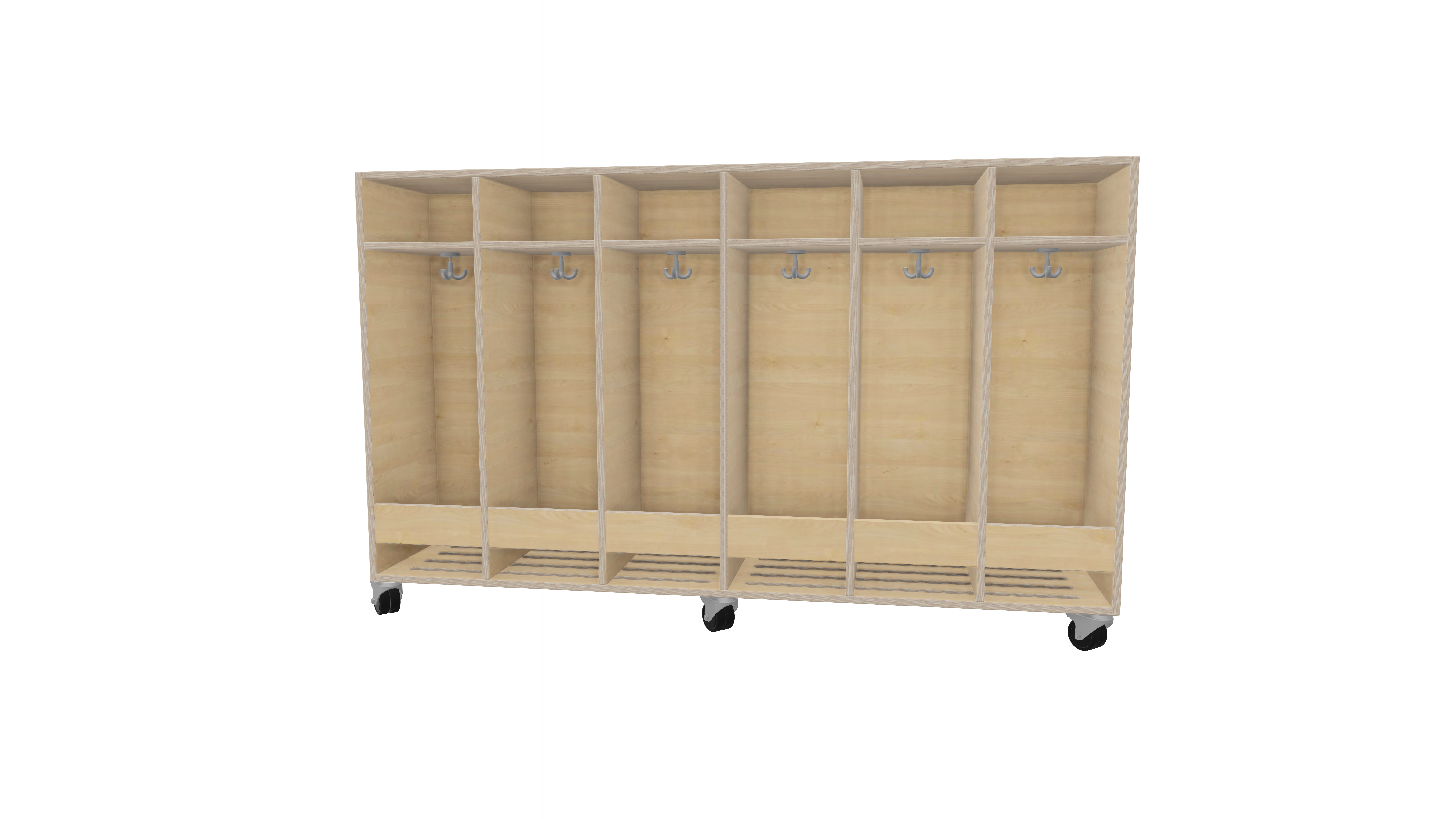Verrijdbare garderobe 6-vaks | 28 cm Verrijdbare garderobe 6-vaks | 28 cm