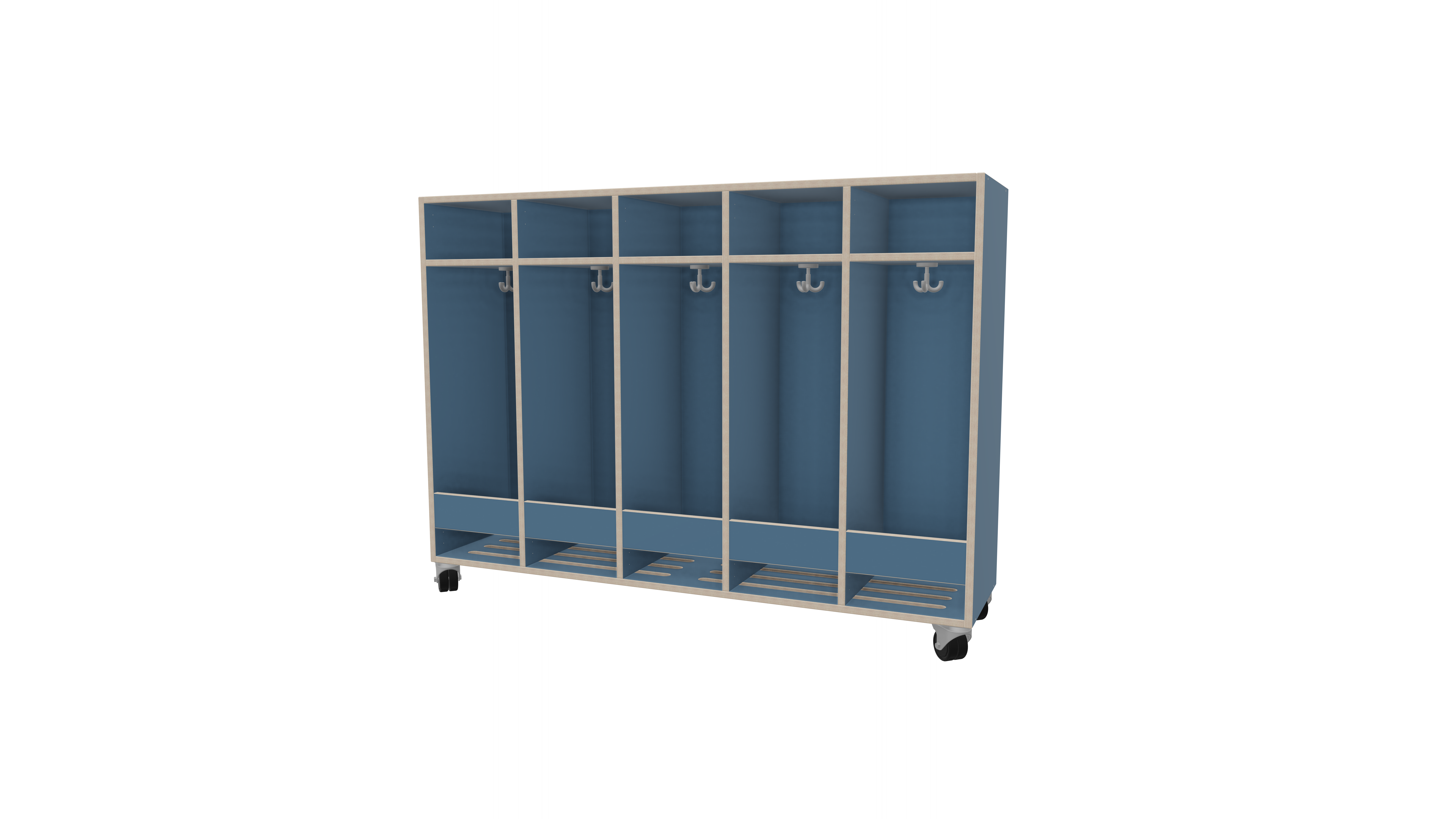 Verrijdbare garderobe 5-vaks | 28 cm Verrijdbare garderobe 5-vaks | 28 cm