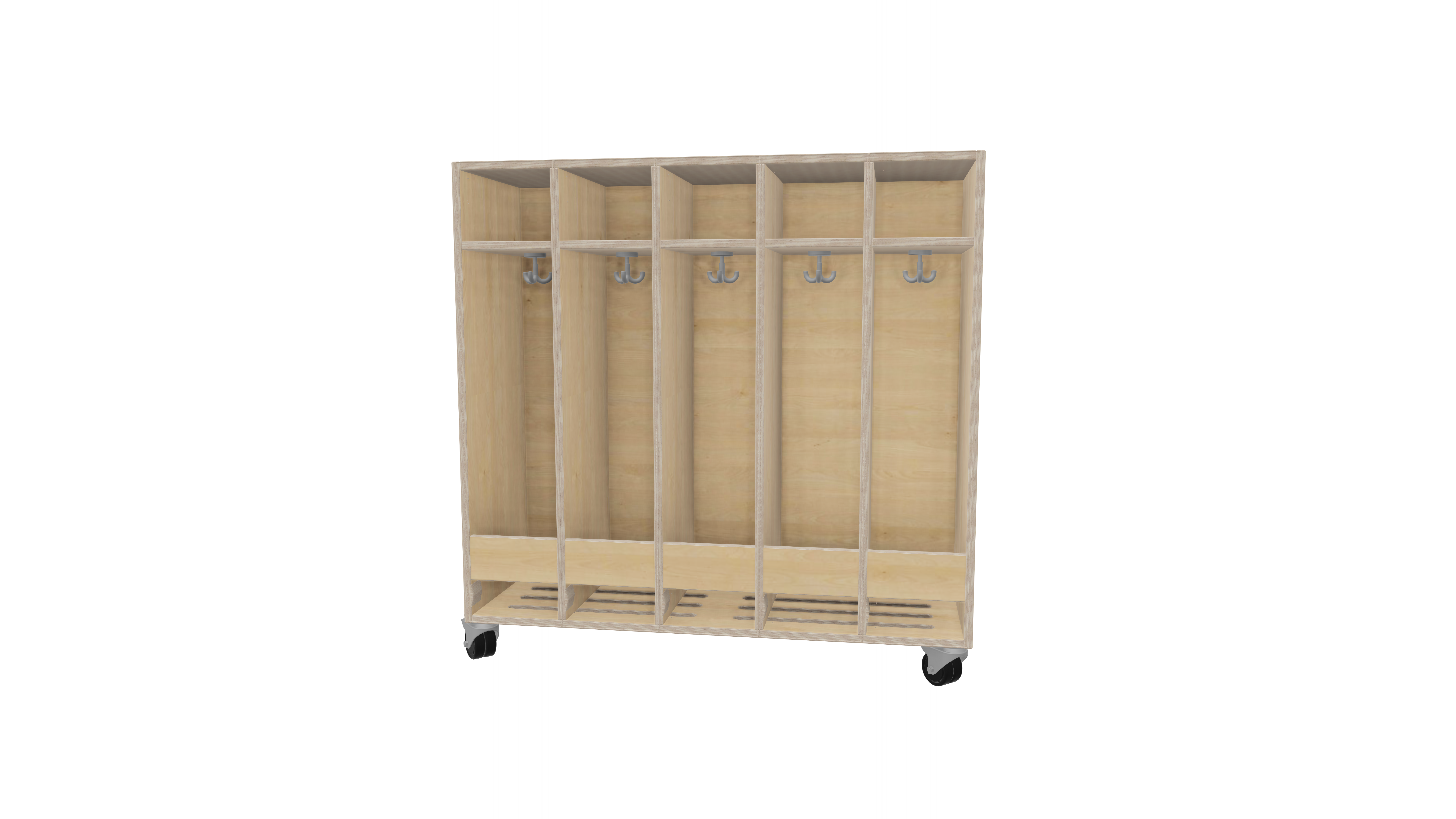 Verrijdbare garderobe 5-vaks | 20cm Verrijdbare garderobe 5-vaks | 20cm